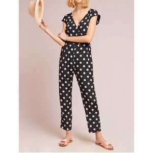 anthropologie | polka dot jumpsuit